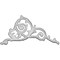 Ekena Millwork 4 1/4"W x 5 3/4"H x 3/8"P Colton Flower Onlay, Right ONL04X06X00CO-R - alternate 1